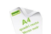 Offset laser 90g - Format A4 - Recto quadri Verso noir