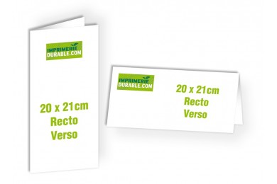 Format 21x20 - 2 Volets - Recto/Verso